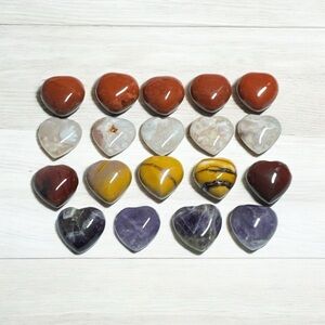 Cute Mini Heart Stones (24 sold by bundle)